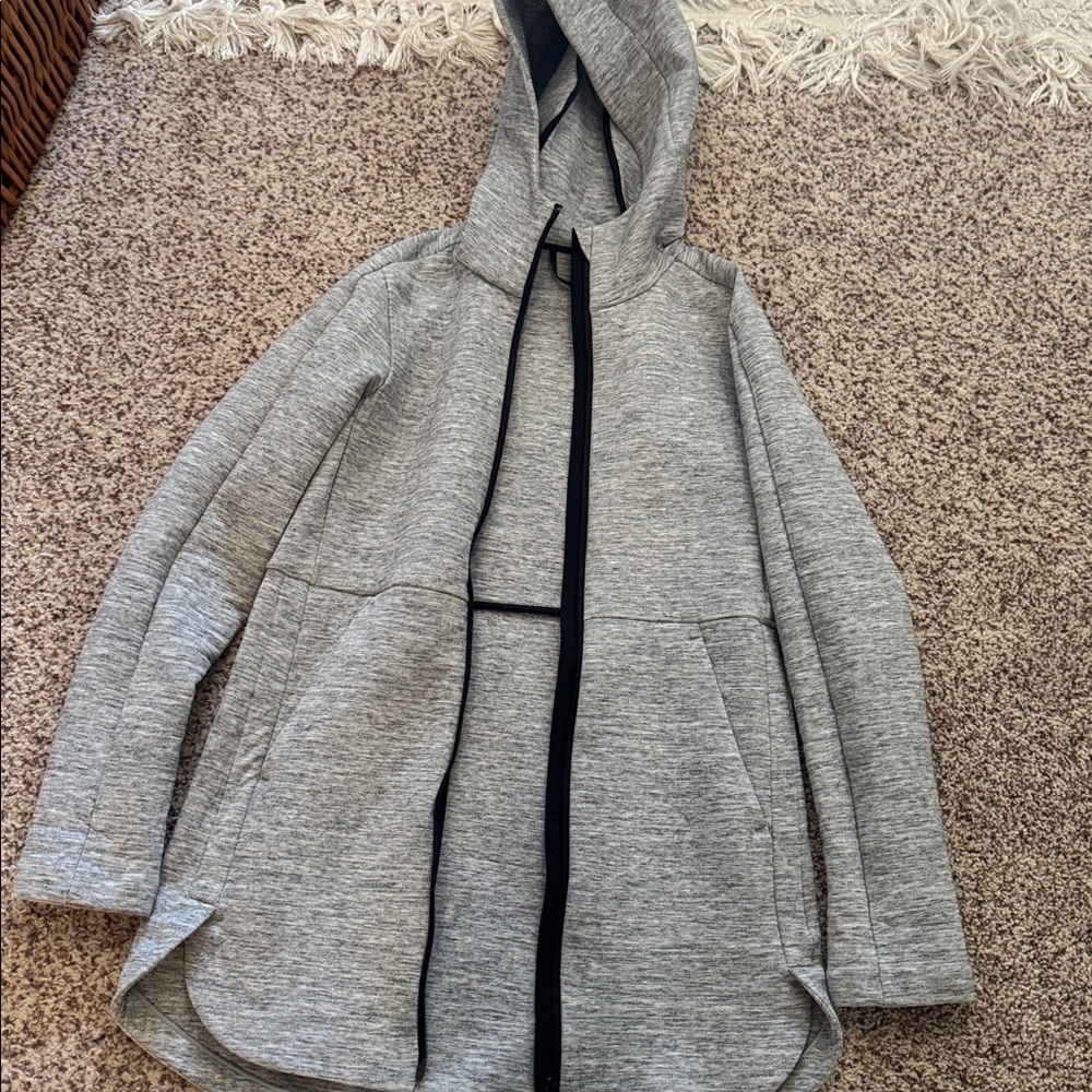 Lululemon Gray Hooded Jacket with Black Accents